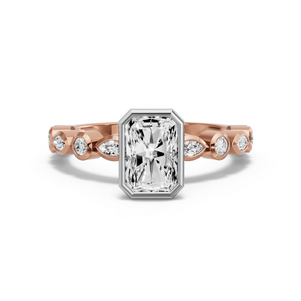 Image for Radiant Classic Bezel Ring with Alternating Marquise band