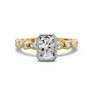 Image for Radiant Classic Bezel Ring with Alternating Marquise band
