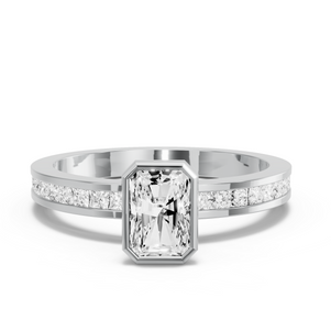 Image for Radiant Classic Bezel Ring with Channel band