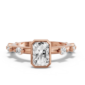 Image for Radiant Classic Bezel Ring with Floating Station band