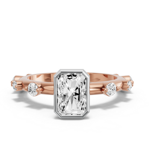 Image for Radiant Classic Bezel Ring with Floating Station band