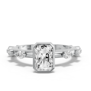 Image for Radiant Classic Bezel Ring with Floating Station band