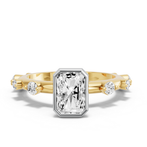 Image for Radiant Classic Bezel Ring with Floating Station band