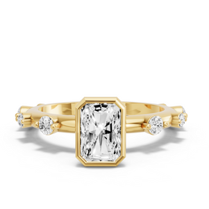 Image for Radiant Classic Bezel Ring with Floating Station band