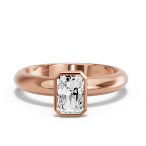 Image for Radiant Classic Bezel Ring with Knife Edge Solitaire band