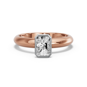 Image for Radiant Classic Bezel Ring with Knife Edge Solitaire band