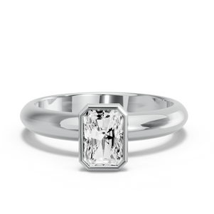 Image for Radiant Classic Bezel Ring with Knife Edge Solitaire band