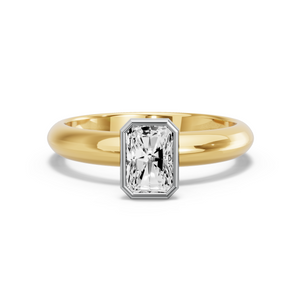 Image for Radiant Classic Bezel Ring with Knife Edge Solitaire band