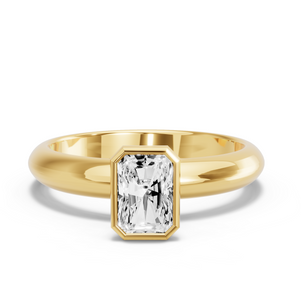 Image for Radiant Classic Bezel Ring with Knife Edge Solitaire band