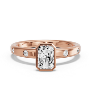 Image for Radiant Classic Bezel Ring with Sleek Accent band