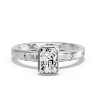 Image for Radiant Classic Bezel Ring with Sleek Accent band