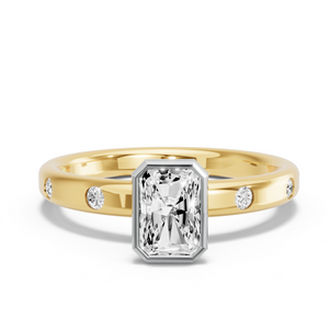 Image for Radiant Classic Bezel Ring with Sleek Accent band