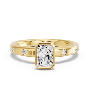 Image for Radiant Classic Bezel Ring with Sleek Accent band