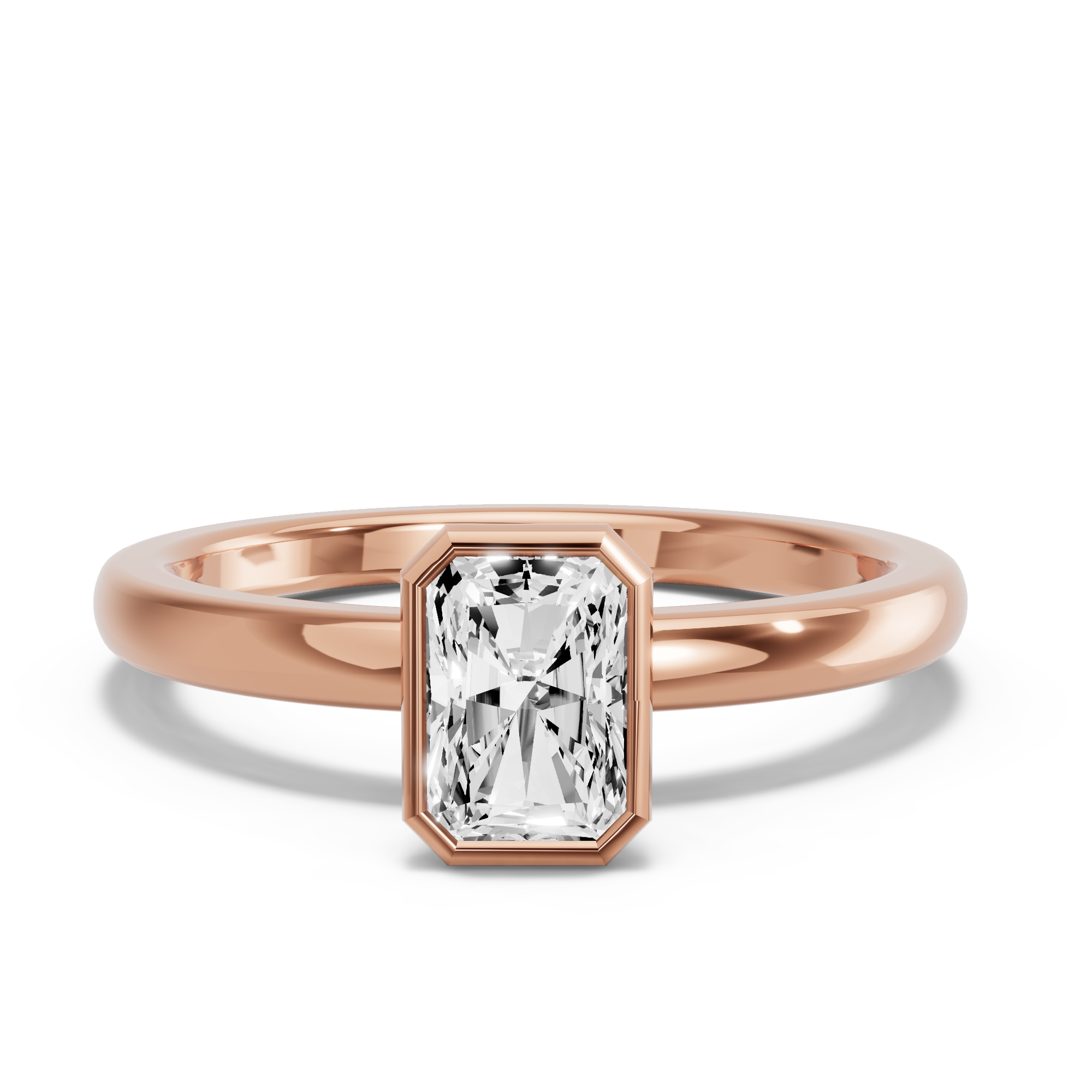Image for Radiant Classic Bezel Ring with Solitaire band
