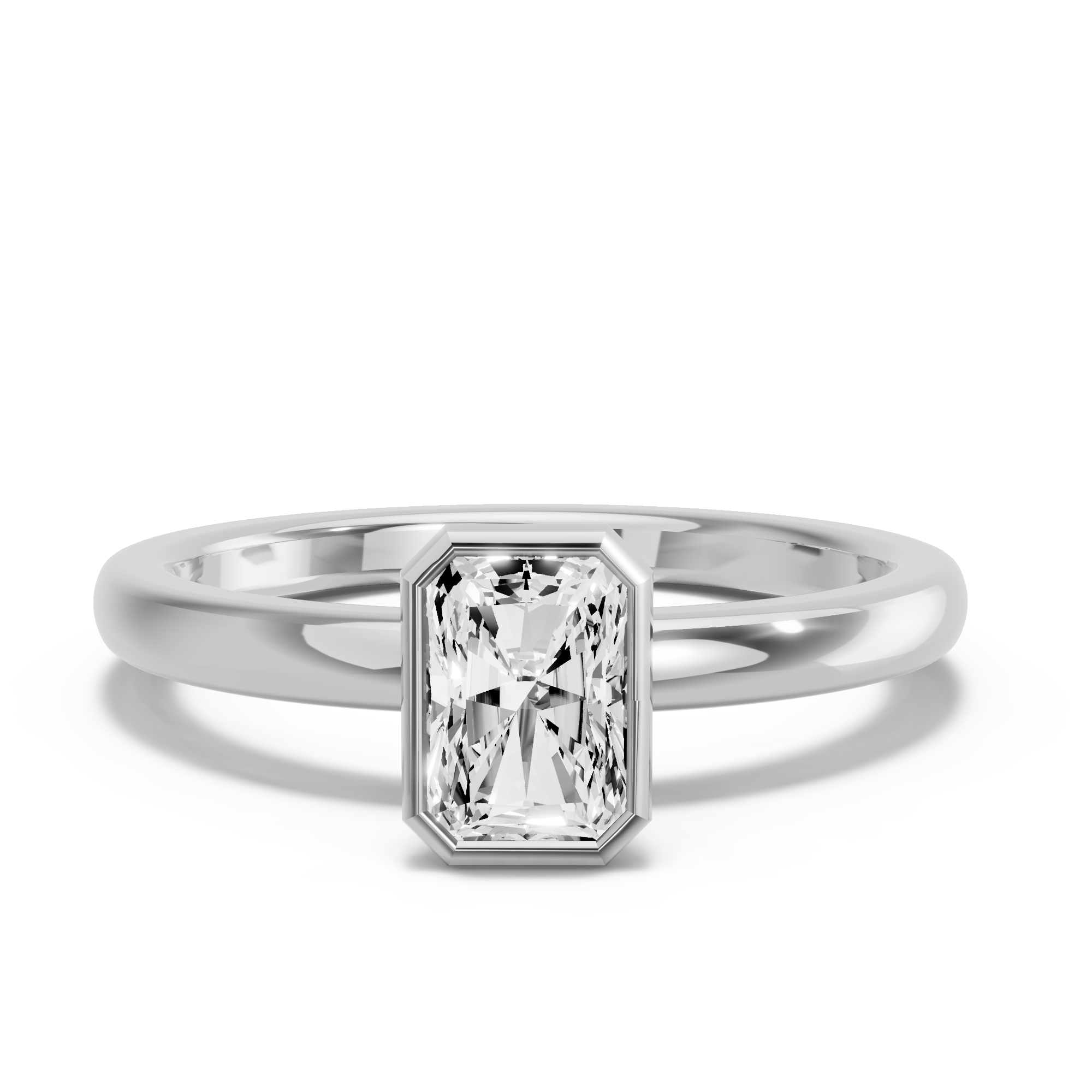 Image for Radiant Classic Bezel Ring with Solitaire band