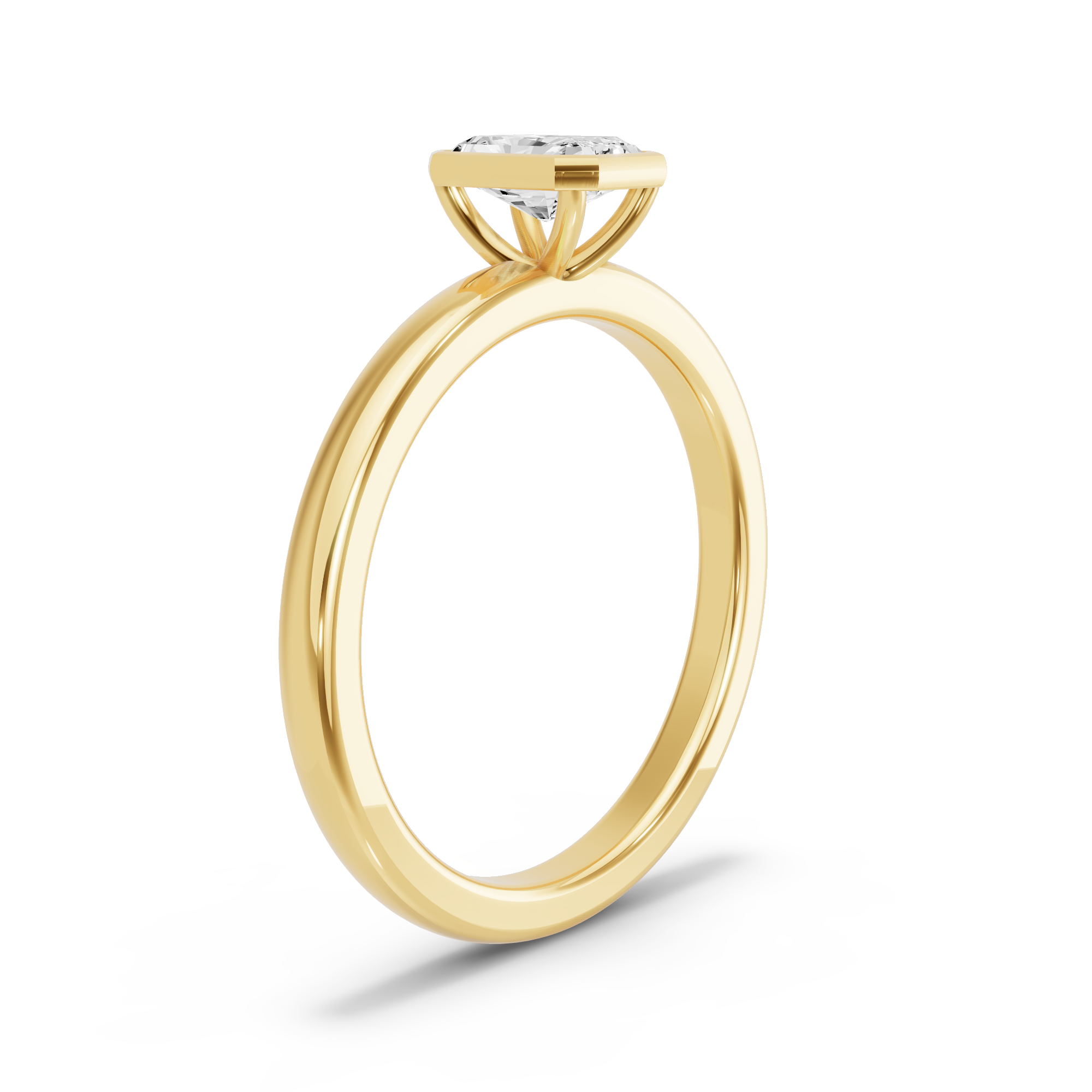 Image for Radiant Classic Bezel Ring with Solitaire band