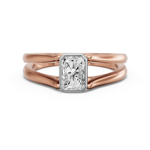 Image for Radiant Classic Bezel Ring with Split Ring Solitaire band