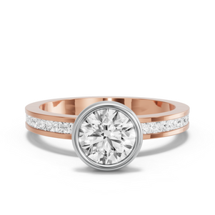 Image for Round Classic Bezel Ring with Channel band