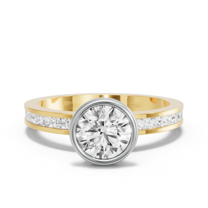 Image for Round Classic Bezel Ring with Channel band