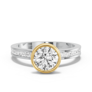 Image for Round Classic Bezel Ring with Channel band