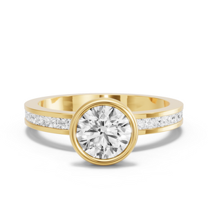 Image for Round Classic Bezel Ring with Channel band