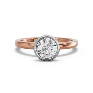 Image for Round Classic Bezel Ring with Solitaire band