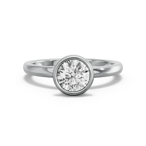 Image for Round Classic Bezel Ring with Solitaire band