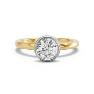 Image for Round Classic Bezel Ring with Solitaire band