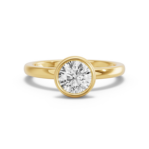Image for Round Classic Bezel Ring with Solitaire band