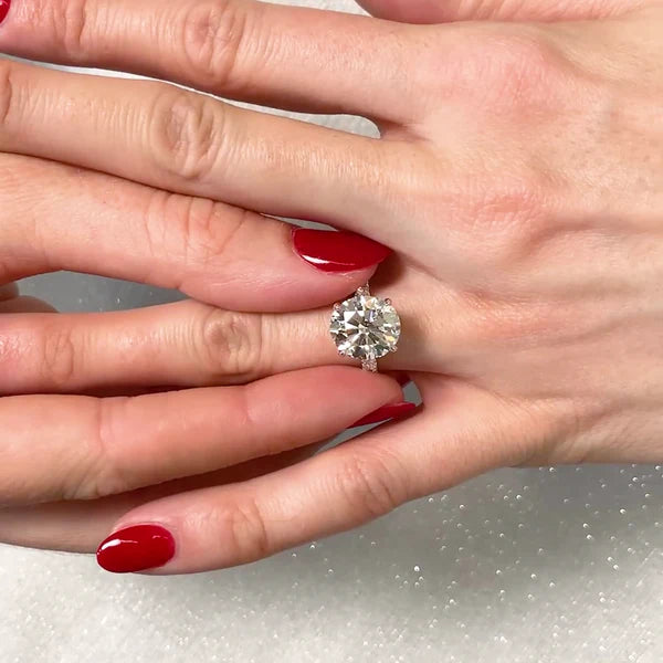 Custom Order -  Ashley De la Rosa | 4.08ct Round | D VVS1 | Report Number - LG787629530 | Metal - Platinum | Ring size - 6.5 US