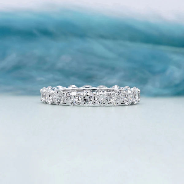Custom Order -  Ashley De la Rosa | Round 3.80tcw Lab Grown Diamond Eternity Band Ring | IGI Certified D-E-F VVS–VS