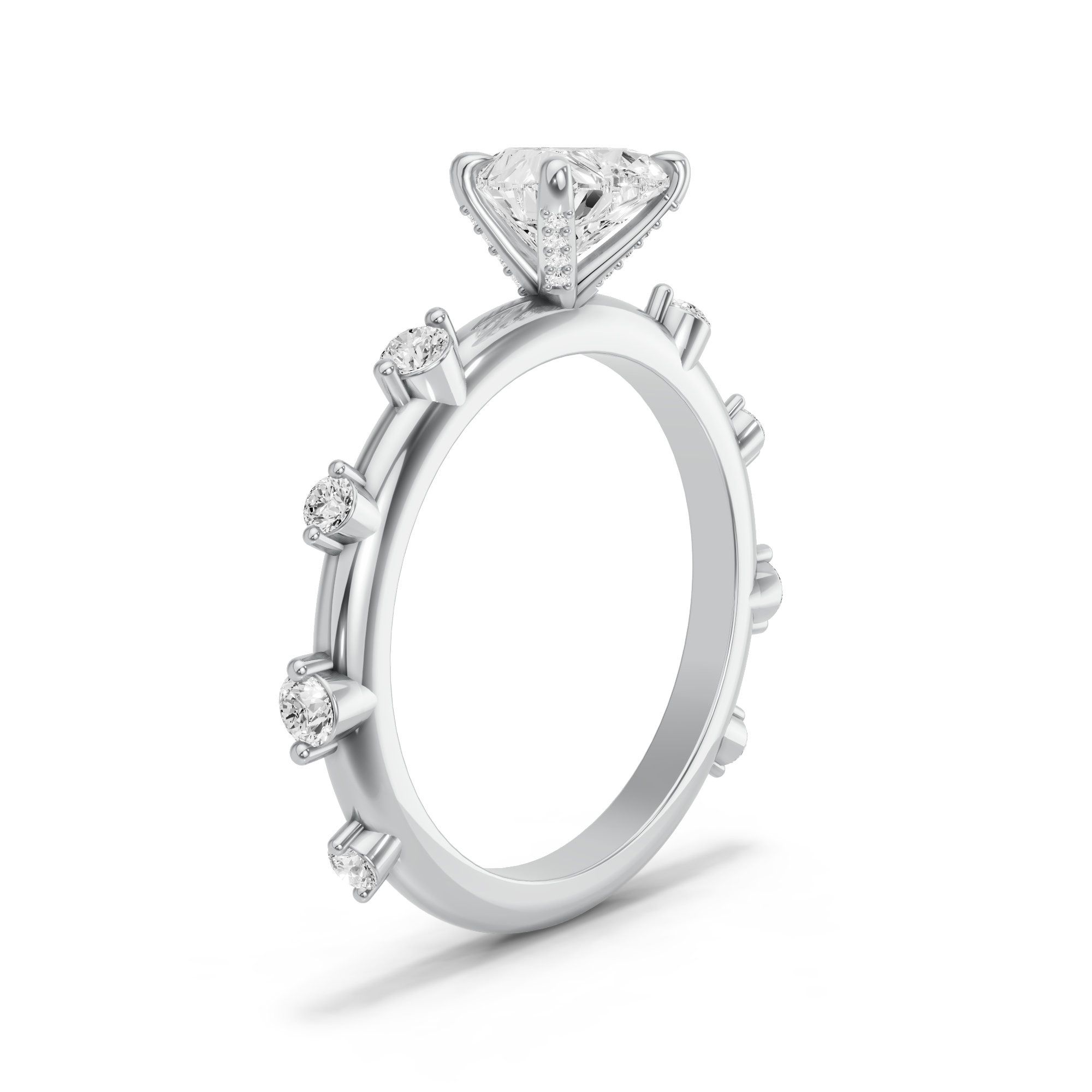 Image for heart-diamond-tulip-ring-with-floating-station-band-in-18k-white-gold
