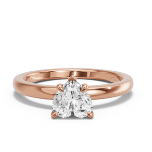 Image for Heart Diamond Tulip Ring with Solitaire band