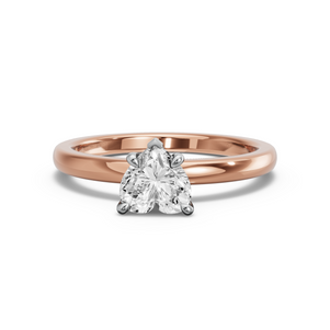 Image for Heart Diamond Tulip Ring with Solitaire band