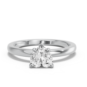 Image for Heart Diamond Tulip Ring with Solitaire band