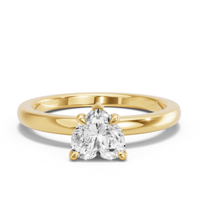 Image for Heart Diamond Tulip Ring with Solitaire band