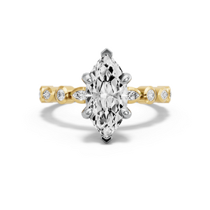 Image for Marquise Diamond Tulip Ring with Alternating Marquise band
