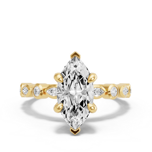 Image for Marquise Diamond Tulip Ring with Alternating Marquise band