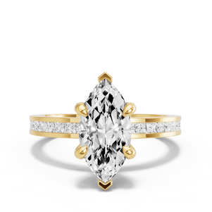 Image for Marquise Diamond Tulip Ring with Channel band