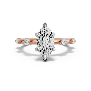 Image for Marquise Diamond Tulip Ring with Floating Station band