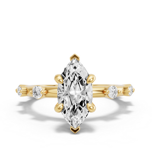 Image for Marquise Diamond Tulip Ring with Floating Station band