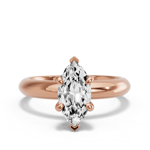 Image for Marquise Diamond Tulip Ring with Knife Edge Solitaire band