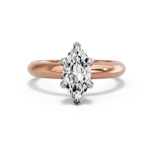 Image for Marquise Diamond Tulip Ring with Knife Edge Solitaire band