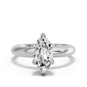 Image for Marquise Diamond Tulip Ring with Knife Edge Solitaire band