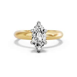 Image for Marquise Diamond Tulip Ring with Knife Edge Solitaire band