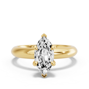 Image for Marquise Diamond Tulip Ring with Knife Edge Solitaire band