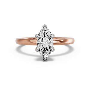 Image for Marquise Diamond Tulip Ring with Solitaire band