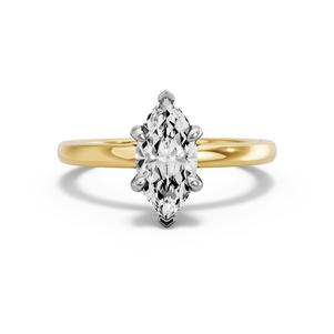 Image for Marquise Diamond Tulip Ring with Solitaire band