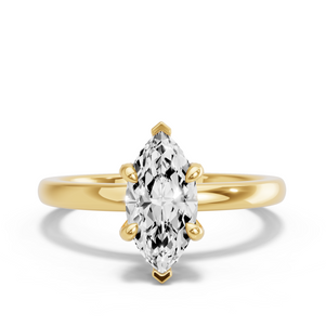 Image for Marquise Diamond Tulip Ring with Solitaire band