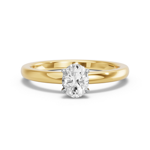 Image for Oval Diamond Tulip Ring with Solitaire band